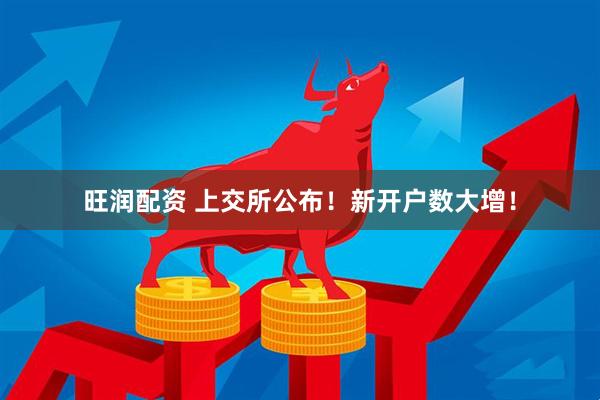 旺润配资 上交所公布！新开户数大增！