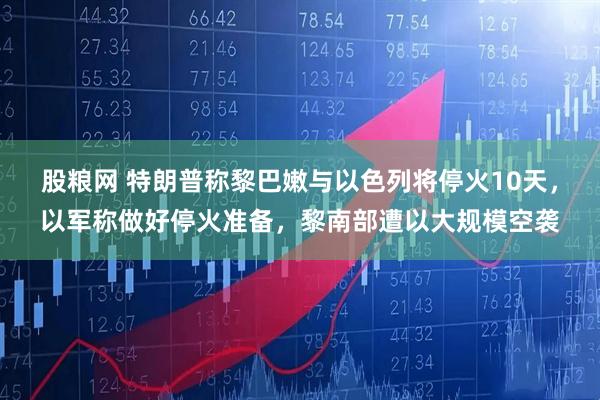 股粮网 特朗普称黎巴嫩与以色列将停火10天，以军称做好停火准备，黎南部遭以大规模空袭