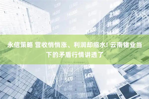 永信策略 营收悄悄涨、利润却缩水! 云南锗业当下的矛盾行情讲透了
