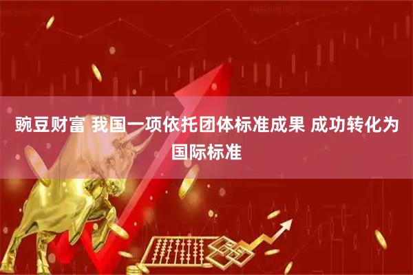 豌豆财富 我国一项依托团体标准成果 成功转化为国际标准